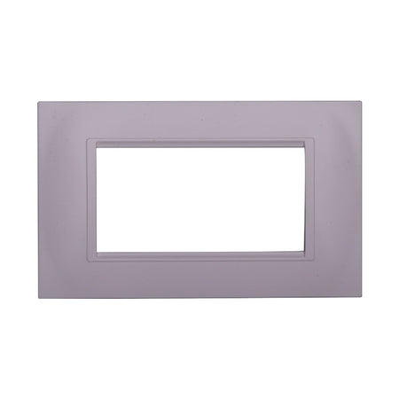 ETTROIT Placca Plastica Quadrata Serie Space 4P Colore Bianco Compatibile Con Bticino Living Light