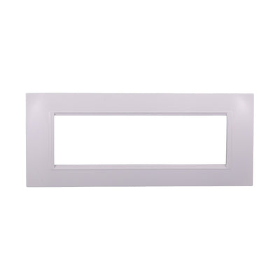 ETTROIT Placca Plastica Quadrata Serie Space 7P Colore Bianco Compatibile Con Bticino Living Light