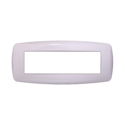 ETTROIT Placca Slim Serie Space 7P Colore Bianco Compatibile Con Bticino Living Light