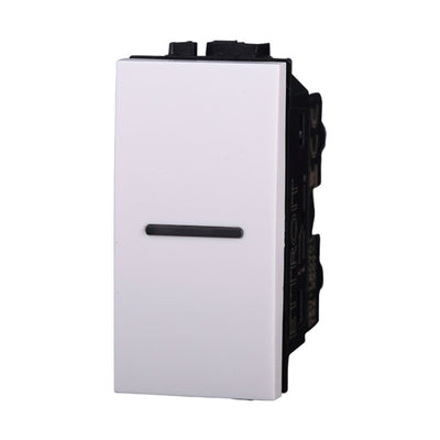 ETTROIT Deviatore Assiale 1P 16A Unipolare Colore BIANCO Compatibile Con Bticino Living Light