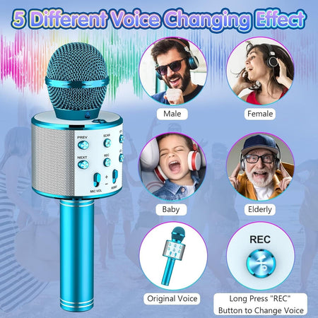 WS-858L Mini Karaoke KTV Microfono Portatile Bluetooth Senza Fili Microfono Giochi e giocattoli/Elettronica per bambini/Console Karaoke CL Store - Battipaglia, Commerciovirtuoso.it
