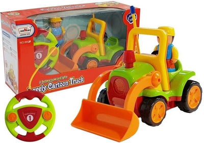 JAKMEAN Trattore giocattolo Lovely Cartoon Truck, Escavatore telecomandato