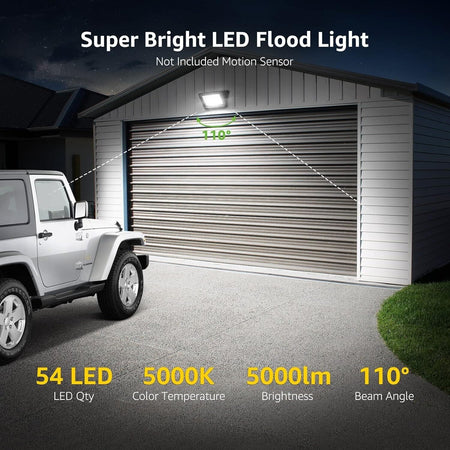 Faretto LED da Esterno 50W, Faro LED Esterno Impermeabile IP65, Proiettore