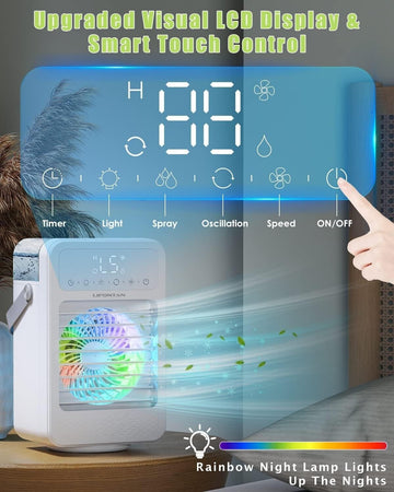 Condizionatore Portatile, Raffreddatore D'aria Portatile Evaporativo Ventilatore
