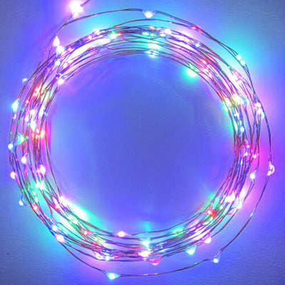 Stringa Led RGB Dinamica Filo Rame Copper Wire String 10 Metri 100 Led IP67 Cielo Stellato Per Decorazione Festa Nozze Addobbi N A2Zworld