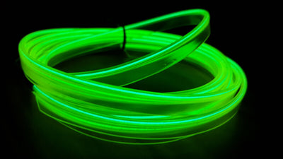 Stringa EL Striscia Neon Led Verde 5 Metri Flessibile Tagliabile Luce Decorativa Atmosfera Per Interno Auto Camion Camper Sfilat