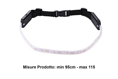 Striscia Led RGB Forma Cintura Con Telecomando Ricaricabile Segnale Frecce Flash Strobo Per Avviso Sicurezza Nella Notte A Bicic Carall