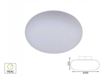 Applique Lampada Led Da Parete o Plafoniera Da Soffitto Moderna 40W Rotonda Diametro 500mm 3000K Dimmerabile Triac Dimmer SKU-40 V-Tac