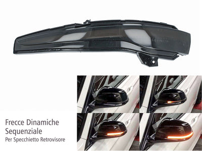 Kit Freccia Specchietto Retrovisore Led Mercedes Benz W205 W222 W217 W213 OEM A0999060143 Lente Fume Arancione Dinamico Sequenzi Carall
