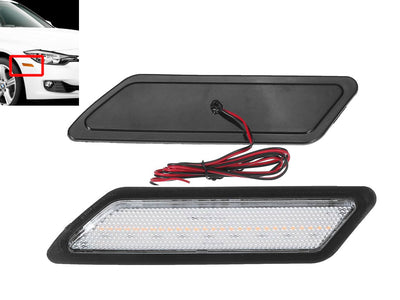 Kit Freccia Laterale a Led Side Marker Lente Trasparente Luce Bianco Per BMW Serie 3 F30 320 328 330 340 335 ActiveHybrid 3 2013 Carall