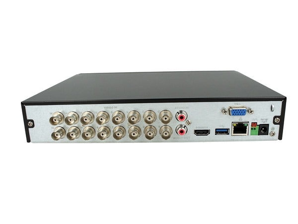 Videoregistratore XVR DVR NVR 16 Canali Penta-brid 1080P Compact 1U 16CH@6MP 5 In 1 HDCVI CVBS AHD TVI IP H.265+ DAHUA XVR5116HS