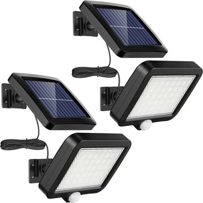 MPJ Lampada solare per esterni, 2 pezzi 56 LED con sensore di movimento