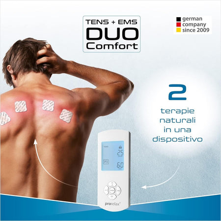 Tens/Ems Duo Comfort, Dispositivo Elettrostimo Lazione, 2 Terapie