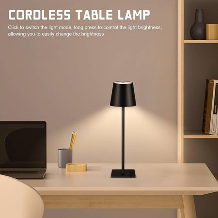 Lampada da tavolo senza fili, lampada da tavolo a LED portatile, lampada