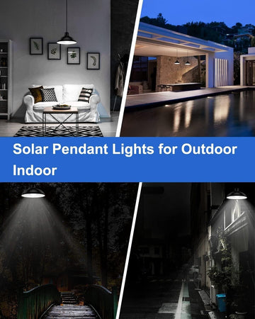 Luce Solari LED per Interni ed Esterni, Lampada a Sospensione Solare