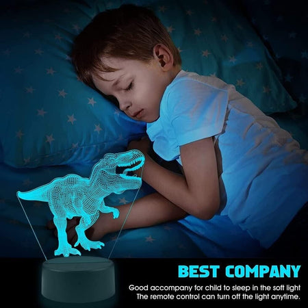 Regali di Dinosauro Lampada 3D Dinosauro 3 Modelli Lampada 3D per Bambini Luce