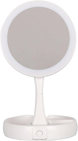 CENOCCO CC-9050 - Specchio LED pieghevole - Doppia faccia - Ingrandimento 10x