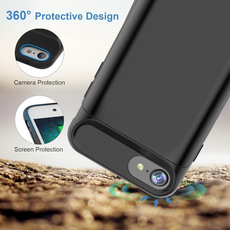 Cover Batteria compatibile con iPhone 6s/6/7/8/SE 2020, 4,7", 6600mAh Cover