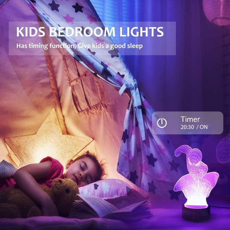 Regalo per Ragazzi Bambini, 3D Luce Notturna con 7 Colori Giocattoli per 8-12