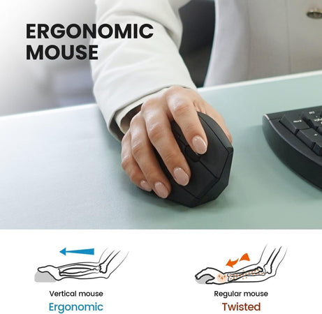 Perixx PERIMICE-608 - Mouse ergonomico verticale senza fili