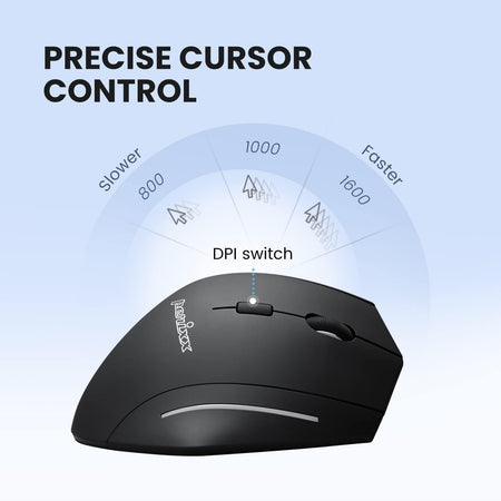 Perixx PERIMICE-608 - Mouse ergonomico verticale senza fili