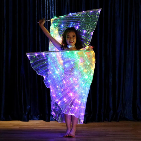 Ala di danza del ventre, 172 LED per danza del ventre per bambini, costume