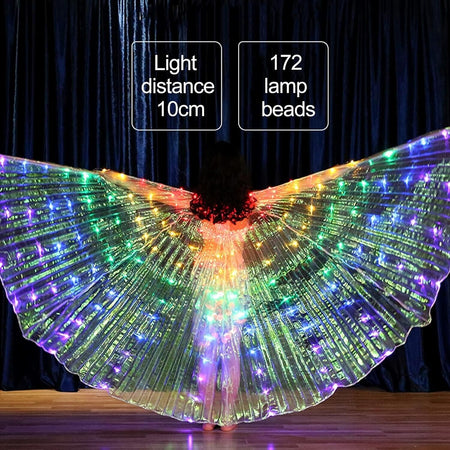 Ala di danza del ventre, 172 LED per danza del ventre per bambini, costume