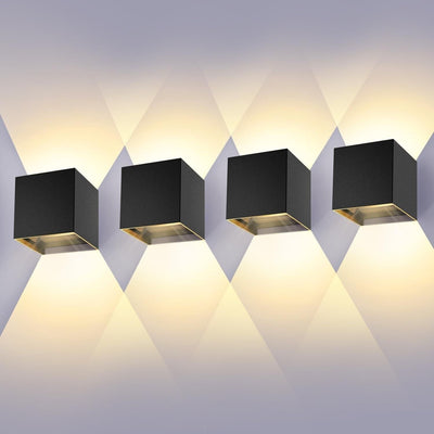 4 Pezzi Applique da Parete Interno/Esterno 10W LED Moderno Lampada da Parete