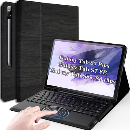 Tastiera Custodia Compatibile Samsung Galaxy Tab S8 Plus/ S7 FE/ S7 Plus 12.4"