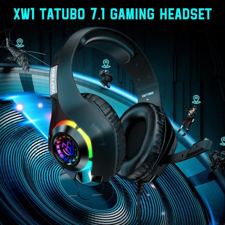 Tatybo Cuffie Gaming PS4 PS5 PC Xbox One, Cuffia con Microfono Stereo Bass Deep