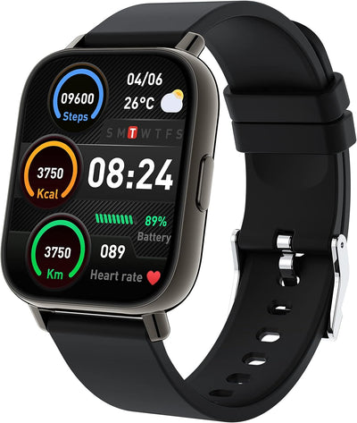 Smartwatch 1,69 Orologio Fitness Tracker, Smart Watch con Cardiofrequenzimetro da Polso, Sportivo Activity Tracker con 24 Modalità Sportive, Notifiche Messaggi Impermeabile IP7 per Android iOS