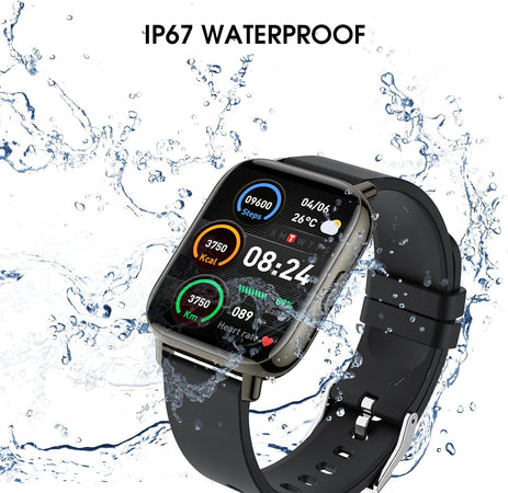 Smartwatch 1,69" Orologio Fitness Tracker, Smart Watch con Cardiofrequenzimetro da Polso, Sportivo Activity Tracker con 24 Modalità Sportive, Notifiche Messaggi Impermeabile IP7 per Android iOS