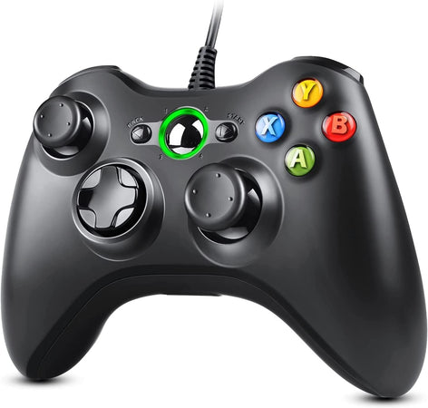Xbox 360 Game Controller, USB Wired Controller Gamepad di design ergonomico migliorato per Xbox 360 PC Windows 7/ 8 / 10