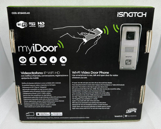 Isnatch myidoor GBC - videocitofono IP Wi-Fi HD Guarda, Parla, Ascolta e APRI