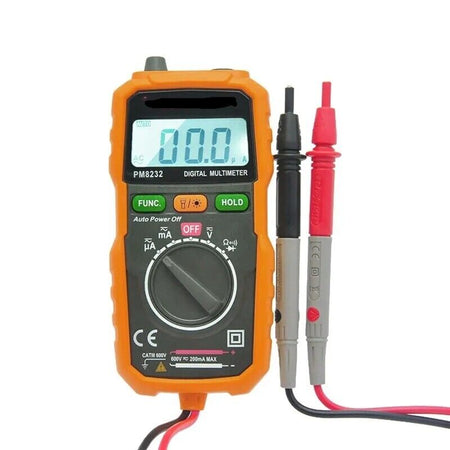 GBC KDM-8232 Mini multimetro digitale, Test di tensione corrente Flashlit