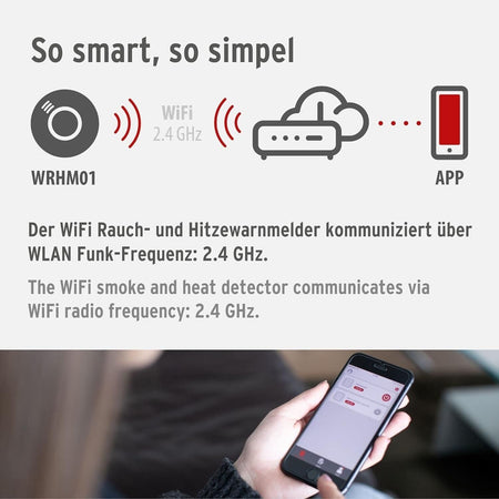 Brennenstuhl Connect WRHM01 Allarme fumo e calore WiFi con notifica app