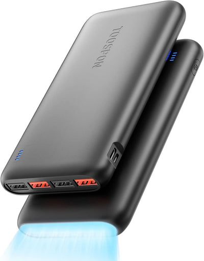Batteria esterna 5000mAh Powerbank, 4 Output & 2 Input, caricatore portatile