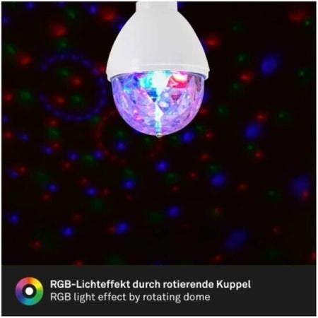 Brillo Lampadina LED cambiacolore, luci da discoteca, rotabile, 3 W