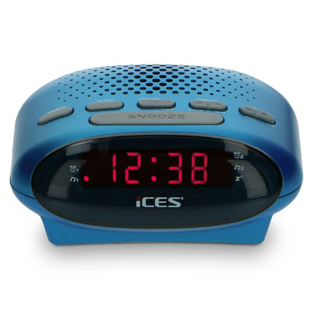 Ices ICR-210 Blu - Radiosveglia FM Radio orologio iCES ICR-210