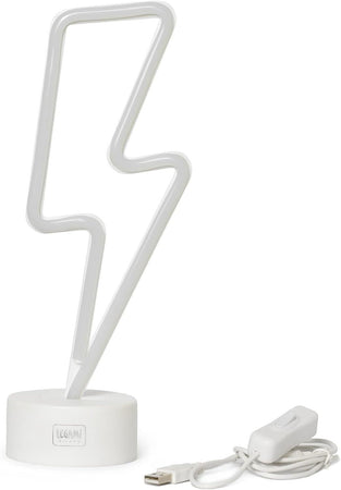 Lampada Led Effetto Neon, 31 cm, Tema Flash, Doppia Alimentazione, Cavo USB