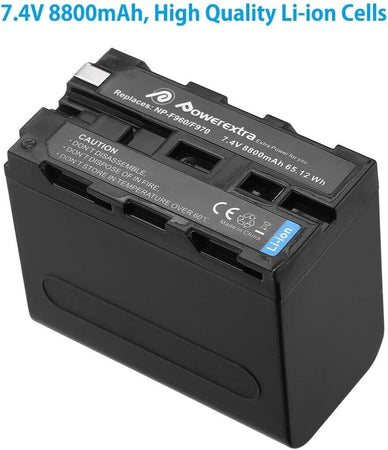 2x Batteria per Sony NP-F970 F960 F930 F950 da 8800mAh per Sony DCR-VX2100