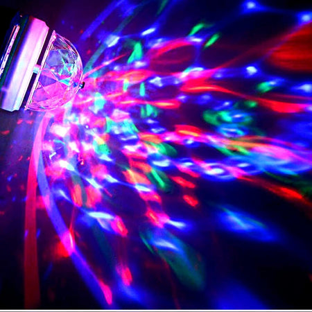 Luci Discoteca 360° Ruotabile con Connettore a Spina di Sicurezza,Palla da Disco
