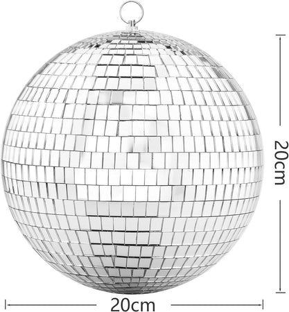 Palla da discoteca a specchio con anello sospeso, 200 mm Strobosfere, sfera