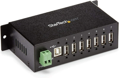 StarTech Hub USB 2.0 a 7 porte, Hub USB-A industriale in metallo con protezione