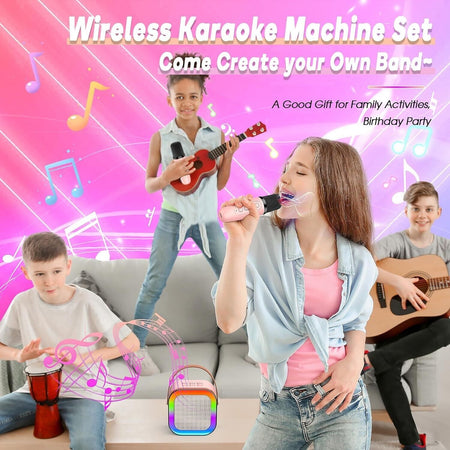 Macchina per karaoke per bambini e adulti, mini altoparlante karaoke portatile