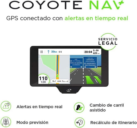 COYOTE NAV+ Navigatore GPS con mappa 3D, Allerte in tempo reale, Schermo HD da 5
