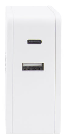 MANHATTAN Alimentatore 60W con porte USB-C e USB-A Bianco