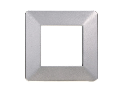 ETTROIT Placca Plastica Serie Starlight 2P Colore Silver Compatibile Con Vimar Plana