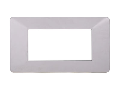ETTROIT Placca Plastica Serie Starlight 4P Colore Bianco Compatibile Con Vimar Plana