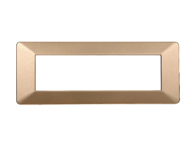 ETTROIT Placca Plastica Serie Starlight 7P Colore Oro Compatibile Con Vimar Plana
